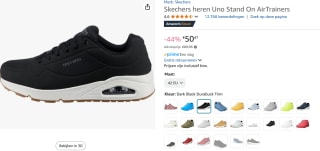 Skechers Uno Stand On Air Black heren sneakers voor €50,47 bij Amazon