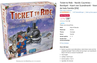 Asmodee Ticket to Ride - Nordic Countries Bordspel voor €28,49 bij Amazon