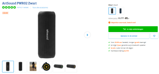 ArtSound PWR02 bluetooth speaker voor €65 bij Coolblue