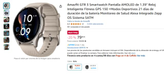 Smartwatch Amazfit GTR 3 por 79,90€