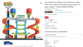 Hot Wheels City Mega torre lavado de coches Pista para vehículos por 24,87€