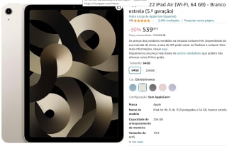 APPLE iPad Air (2022) Wifi - 64GB - voor €539 bij Amazon