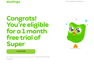 1 Mes de Super Duolingo Gratis