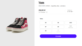 Botines para Mujer Vans SK8-HI MTE por 29€