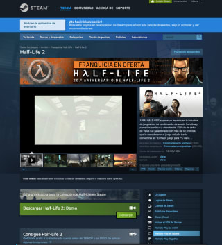 Videojuego Half-Life 2 Steam Gratis
