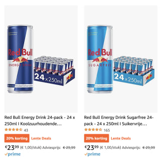 24 stuks RedBull voor 23,99 euro