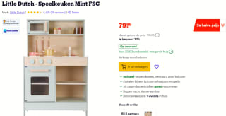 Little Dutch houten Speelkeuken mint FSC voor €79,99 bij Bol.com
