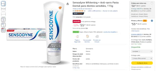 Pasta Dental Sensodyne Whitening + Anti-Sarro $55 | Descuento Amazon
