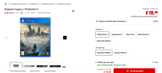 PS4 Hogwarts Legacy voor €19,99 bij de Mediamarkt