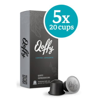 100 Nespresso koffiecups voor €10 bij Qoffy