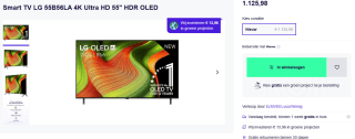 Smart TV LG 55B56LA 4K Ultra HD 55" HDR OLED voor €1.125 bij Productpine