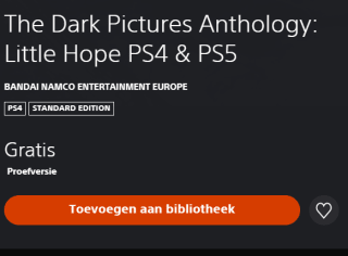 The Dark Pictures Anthology: Little Hope PS4 & PS5 gratis in de Playstation Store