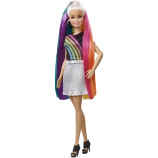 Barbie Muñeca con Pelo Arcoíris y Accesorios Stock Fuera por 12,99€