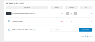 20% descuento en tarjetas Amazon