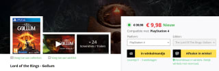The Lord Of The Rings: Gollum voor €9,98 bij Game Mania