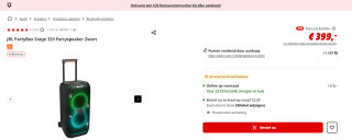 JBL Partybox Stage 320 bluetooth party speakervoor €399 bij de MediaMarkt