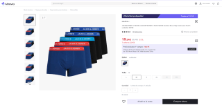 Pack de 5ud Boxers de la marca Jack and Jones por sólo 11,72€