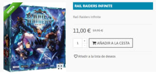 Juego de Mesa Rail Raiders Infinite por 11€