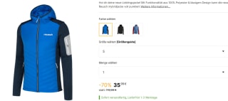 Reusch Hybrid jas blauw voor €35,99 bij Geomix