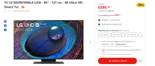 Television LG 50UR91006LA (LED - 50'' - 127 cm - 4K Ultra HD - Smart Tv) por 599.99€