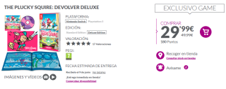 Videojuego The Plucky Squire: Devolver Deluxe Nintendo y PS5 por 29,99€