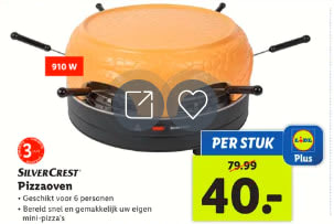 Silvercrest Pizzarette pizza oven voor €40 bij de Lidl