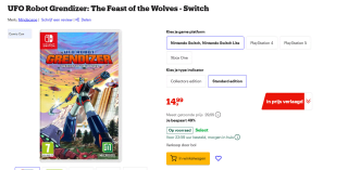 UFO Robot Grendizer: The Feast of the Wolves voor €14,99 bij Bol