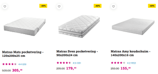 40% korting op heel veel matrassen bij Leen Bakker