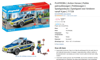 Playmobil Politie patrouilleauto voor €27,19 bij Amazon