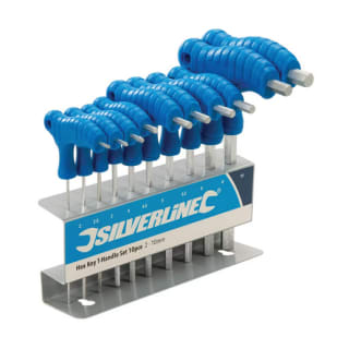 Silverline Tools 323710 Llaves hexagonales con mango en T 10 pzas 2 10 mm por 13,74€