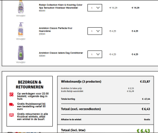 Gratis Robijn wasmiddel bij 2 Andrelon producten bij Kruidvat