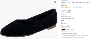TOMS Jutti suède ballerina's voor €26,94 bij Amazon