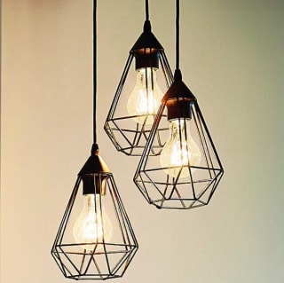 EGLO pendelarmatuur TARBES zwart vintage, 3 lampen E27 voor €36,99 bij Amazon.nl