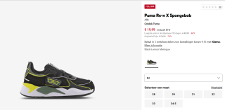 Puma Rs-x X Spongebob kids sneakers voor €19,99 bij Foot Locker