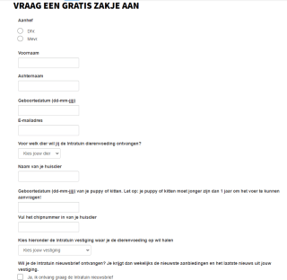 Gratis zak Intratuin Premiumvoer voor je Puppy of Kitten