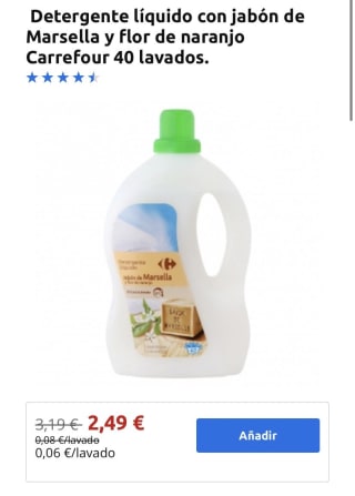 Detergente Marsella y Flor de Naranjo - [ 0,06€ / LAVADO ] por 2,49€
