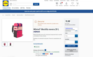 Mistral® Mochila nevera 20 L por tan sólo 11,99€