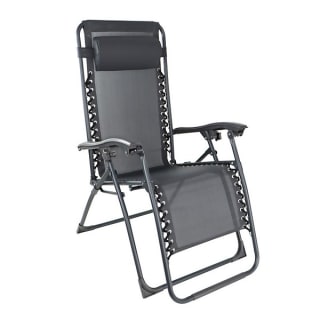 Grab a grey reclining sun lounger from Homebase for £25