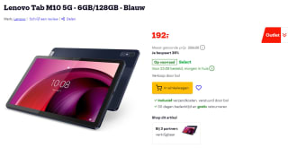 Lenovo Tab M10 5G (ZACT0011SE) voor €192 bij Bol