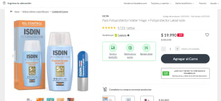 Pack Fotoprotector Water Magic + Fotoprotector Labial Isdin por $19.990