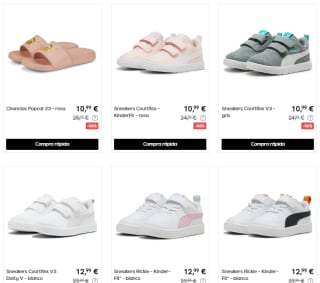 Rebajas hasta 65% descuento Puma grandes ofertas Palermo por 37,99€ varios modelos y más cosas