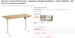 Ochama X Loctek Zit-Sta Bureau (elektrisch verstelbaar) voor €99,99 bij Ochama