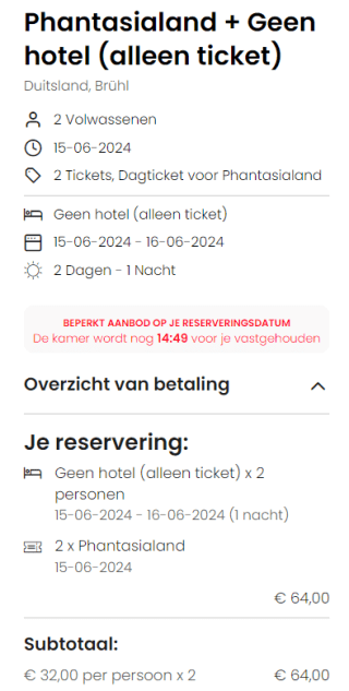 Tickets voor Phantasialand voor €32 voor 2 personen i.p.v. €64 via Travelcircus