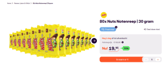 80x Nuts Notenreep van 30 gram voor €19,95 bij ibood