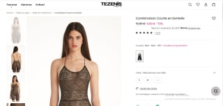Combinaison Courte en Dentelle à 6€