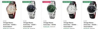 Tot 50% korting op Elysee Vintage Master Automatic horloges