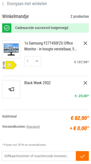 €25 korting op je gehele bestelling bij NBB