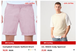 Tot 70% + 20% extra korting bij de outlet van Only for Men