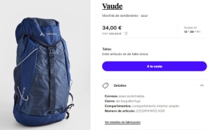 Mochila de Trekking Vaude por 34€