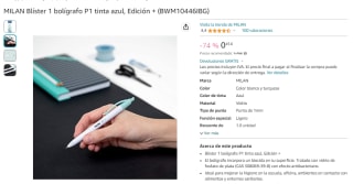 Mlan - Blíster 1 bolígrafo P1 tinta azul, Edición + por 0.45€